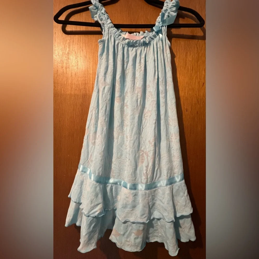 Victoria’s Secret Angels Y2K Blue Floral Babydoll Nightgown Size XS with Ruffle - Picture 4 of 8